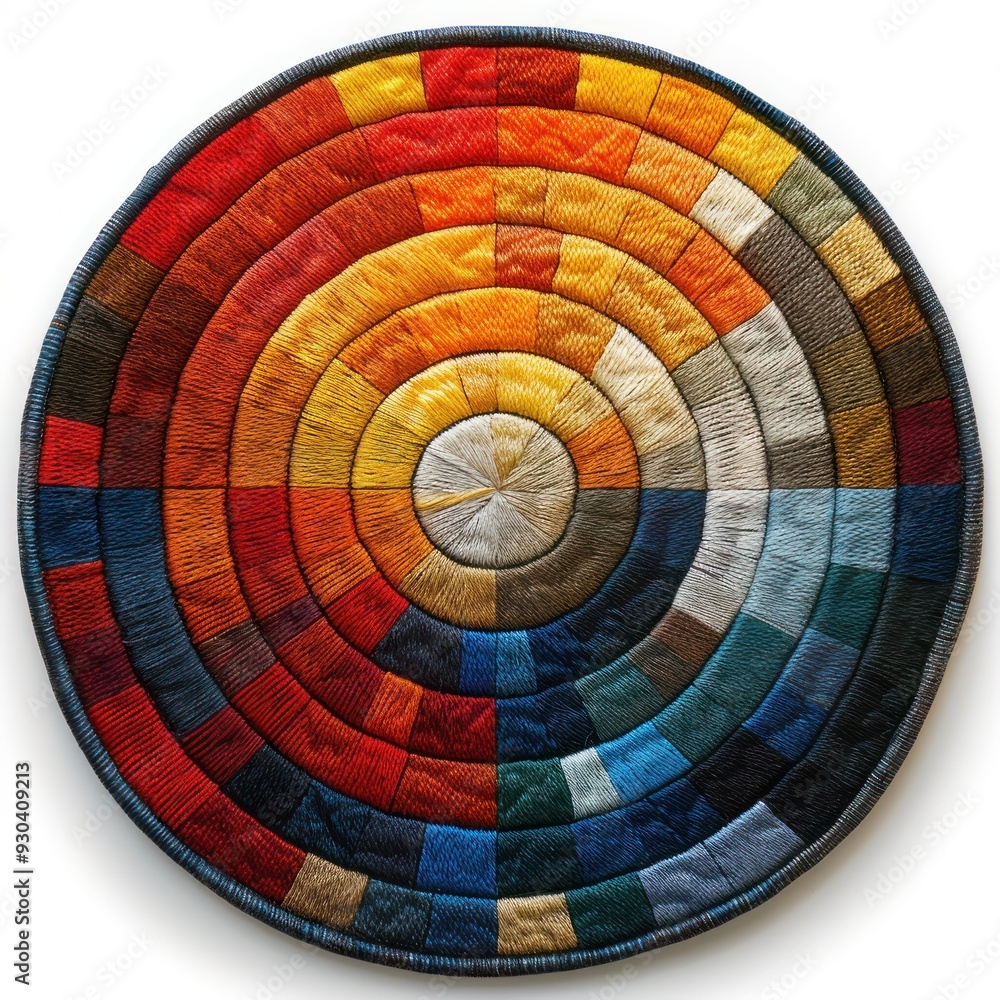 Circular Wall Art with Geometric Pattern.