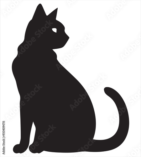 silhouette cat vector,Cat Silhouette Vector