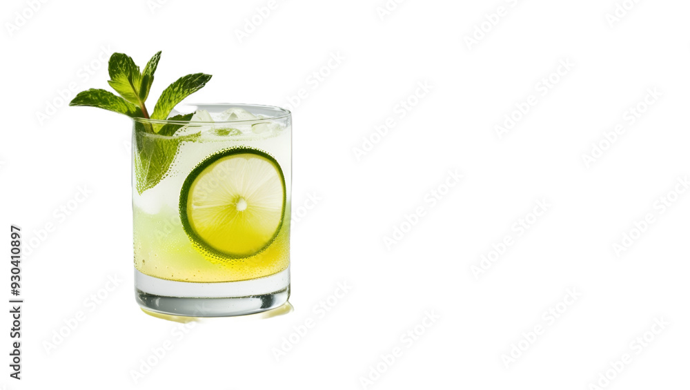 glass of water with lime glass of water with lime