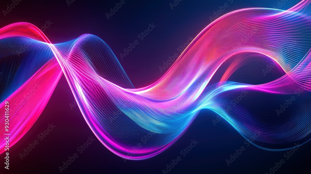 Colorful motion elements with neon led illumination. Abstract futuristic background , ai Colorful motion elements with neon led illumination. Abstract futuristic background , ai