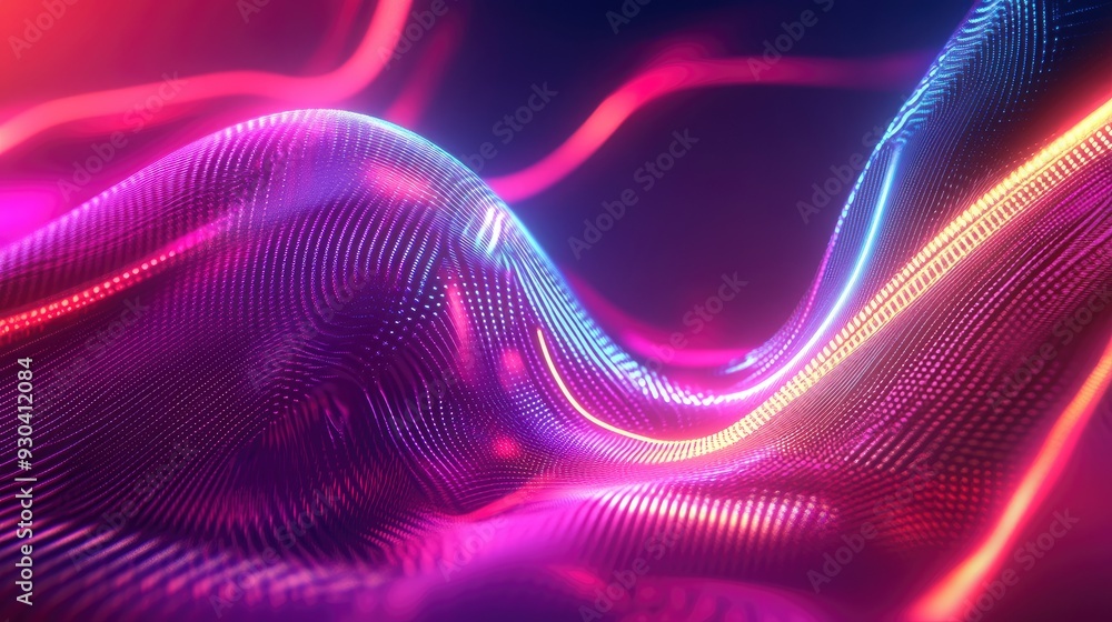 Colorful motion elements with neon led illumination. Abstract futuristic background , ai Colorful motion elements with neon led illumination. Abstract futuristic background , ai