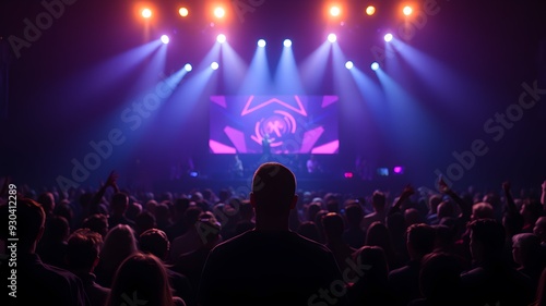 Crowd watching a music concert