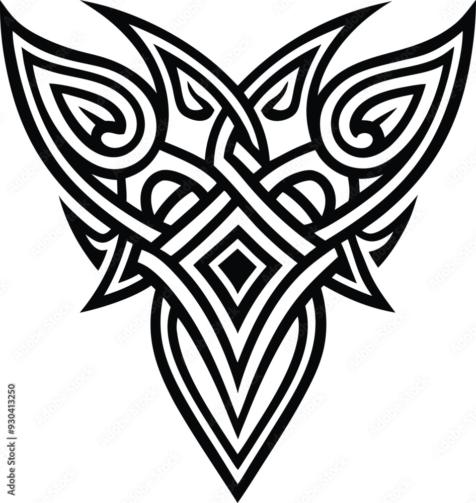 tribal tattoo abstract line art illustration black and white tribal tattoo abstract line art illustration black and white