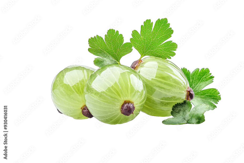 Fresh and vibrant green gooseberries with leaves, perfect for culinary and health-focused projects. Fresh and vibrant green gooseberries with leaves, perfect for culinary and health-focused projects.