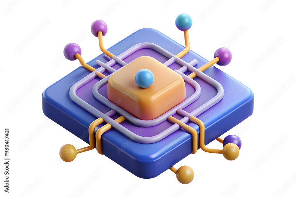 3D AI Quantum Computing Vector Concept with Digital Connections and Particle Patterns - Advanced Technology Design on White Background 3D AI Quantum Computing Vector Concept with Digital Connections and Particle Patterns - Advanced Technology Design on White Background