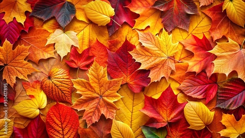 Wallpaper Mural Vibrant autumn leaves perfect for background or texture Torontodigital.ca