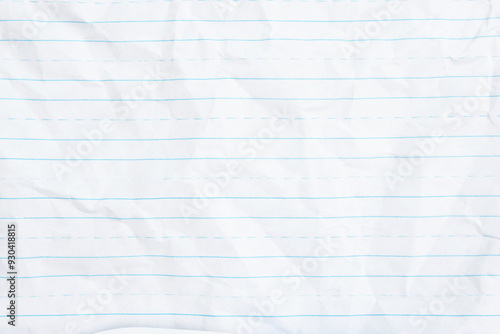 Obraz na płótnie Retro lined school crumpled paper background w salonie
