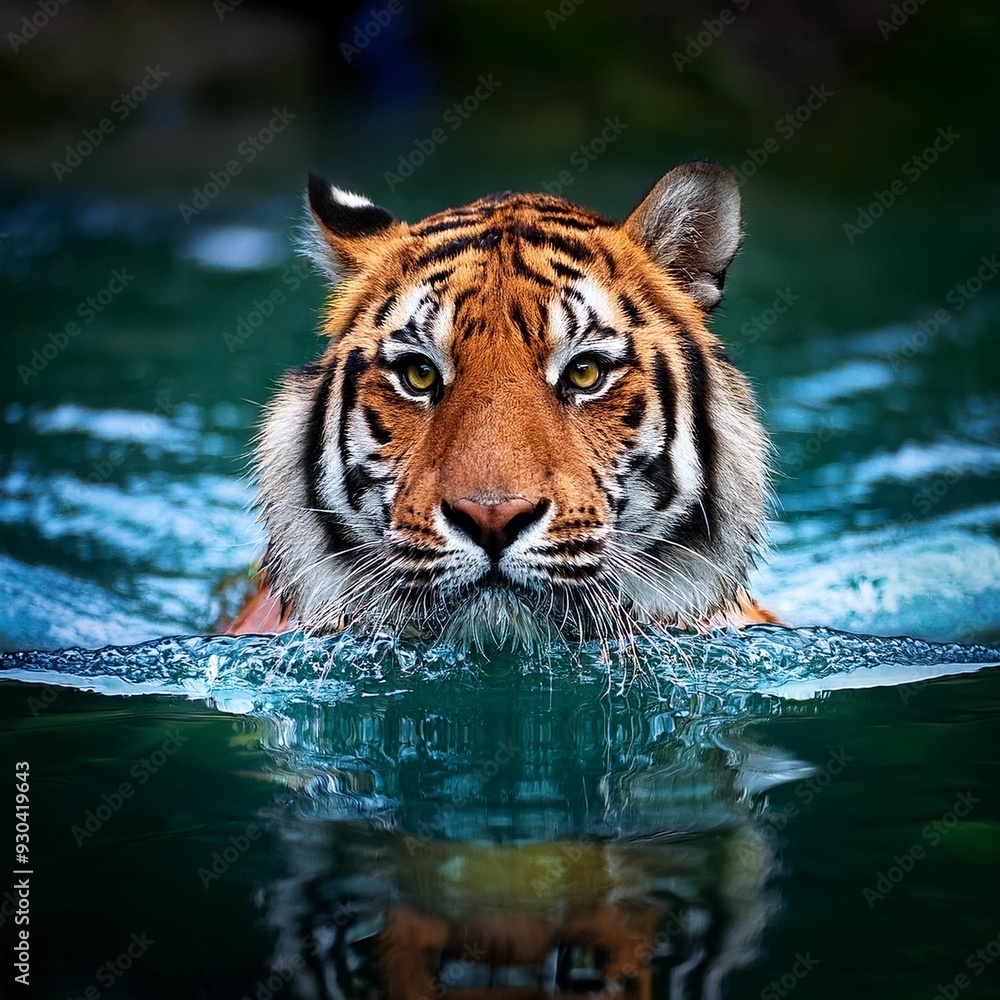 Fototapeta premium tiger in the river