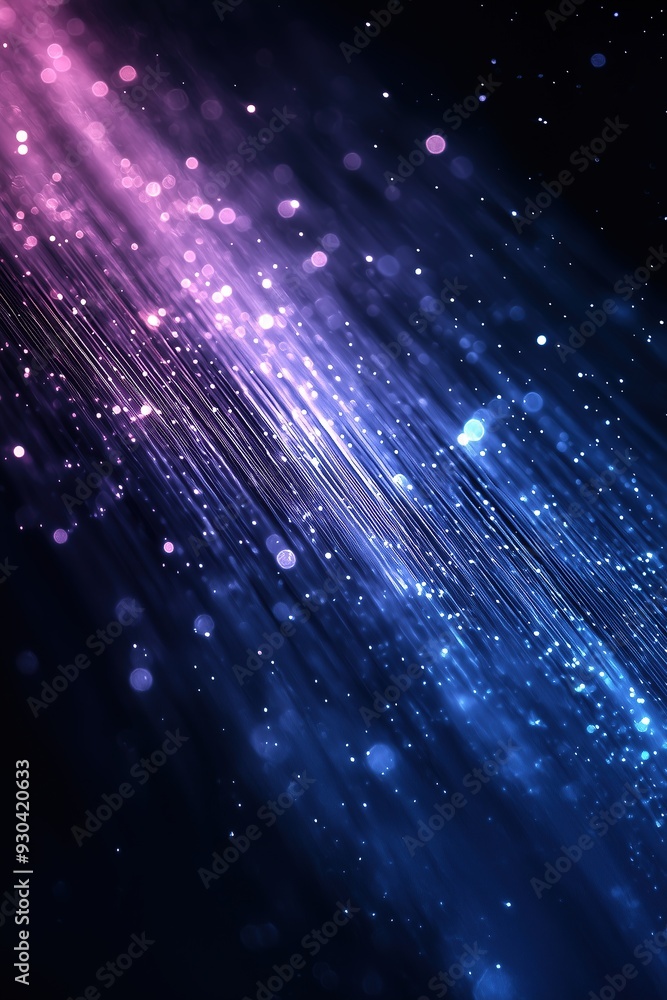 Abstract light streaks with a blend of blue and purple hues creating a mesmerizing, ethereal effect in a dark background. Abstract light streaks with a blend of blue and purple hues creating a mesmerizing, ethereal effect in a dark background.