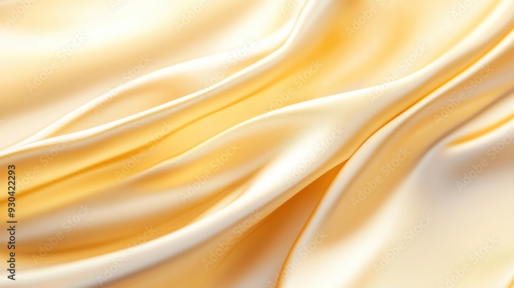 Elegant, flowing silk fabric in soft yellow tones, perfect for backgrounds, fashion, or textile-related projects. Elegant, flowing silk fabric in soft yellow tones, perfect for backgrounds, fashion, or textile-related projects.