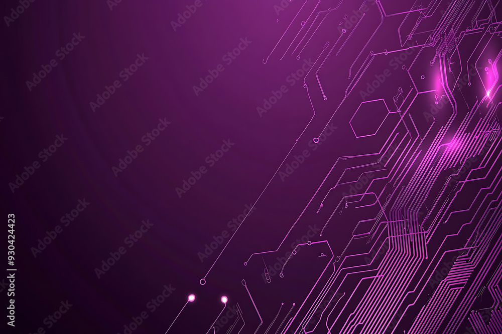 Abstract image of a circuit board with glowing lines and nodes on a pink gradient background. The intricate network of connections creates a modern, tech-inspired visual. Copy space available Abstract image of a circuit board with glowing lines and nodes on a pink gradient background. The intricate network of connections creates a modern, tech-inspired visual. Copy space available