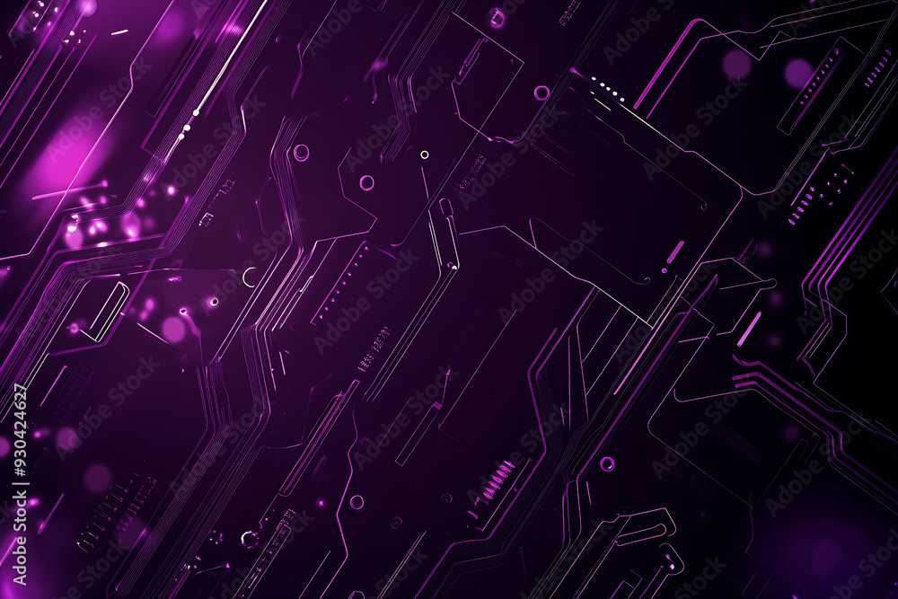 Abstract image of a circuit board with glowing lines and nodes on a pink gradient background. The intricate network of connections creates a modern, tech-inspired visual. Copy space available Abstract image of a circuit board with glowing lines and nodes on a pink gradient background. The intricate network of connections creates a modern, tech-inspired visual. Copy space available