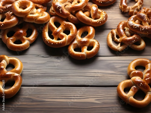 Pretzel space above hardwood tabletop space