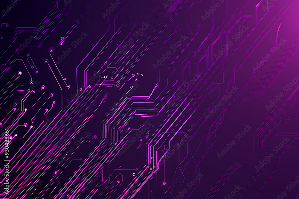 Abstract image of a circuit board with glowing lines and nodes on a pink gradient background. The intricate network of connections creates a modern, tech-inspired visual. Copy space available Abstract image of a circuit board with glowing lines and nodes on a pink gradient background. The intricate network of connections creates a modern, tech-inspired visual. Copy space available