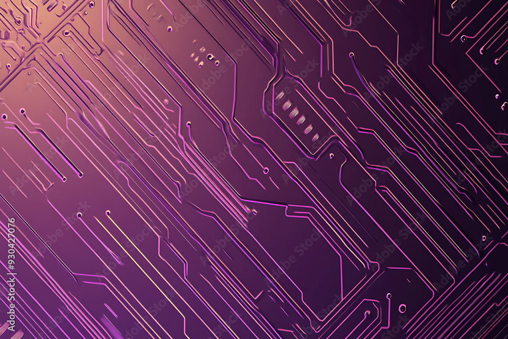 Abstract image of a circuit board with glowing lines and nodes on a pink gradient background. The intricate network of connections creates a modern, tech-inspired visual. Copy space available Abstract image of a circuit board with glowing lines and nodes on a pink gradient background. The intricate network of connections creates a modern, tech-inspired visual. Copy space available