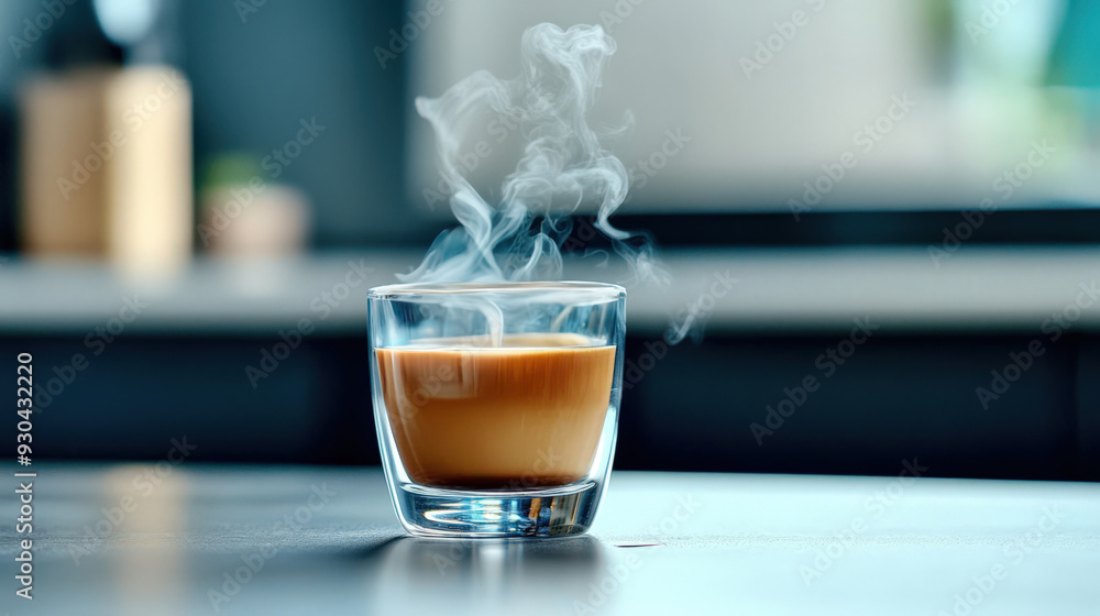 A steaming cup of coffee with wisps of aromatic steam rising in a cozy kitchen setting, inviting warmth and relaxation. A steaming cup of coffee with wisps of aromatic steam rising in a cozy kitchen setting, inviting warmth and relaxation.