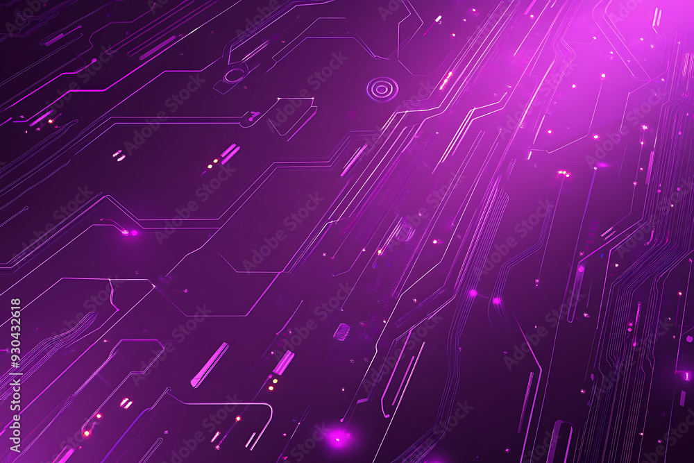 Abstract image of a circuit board with glowing lines and nodes on a pink gradient background. The intricate network of connections creates a modern, tech-inspired visual. Copy space available Abstract image of a circuit board with glowing lines and nodes on a pink gradient background. The intricate network of connections creates a modern, tech-inspired visual. Copy space available