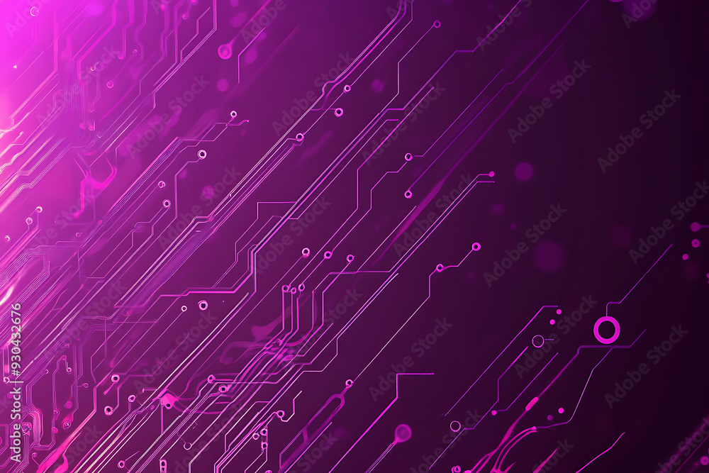 Abstract image of a circuit board with glowing lines and nodes on a pink gradient background. The intricate network of connections creates a modern, tech-inspired visual. Copy space available Abstract image of a circuit board with glowing lines and nodes on a pink gradient background. The intricate network of connections creates a modern, tech-inspired visual. Copy space available