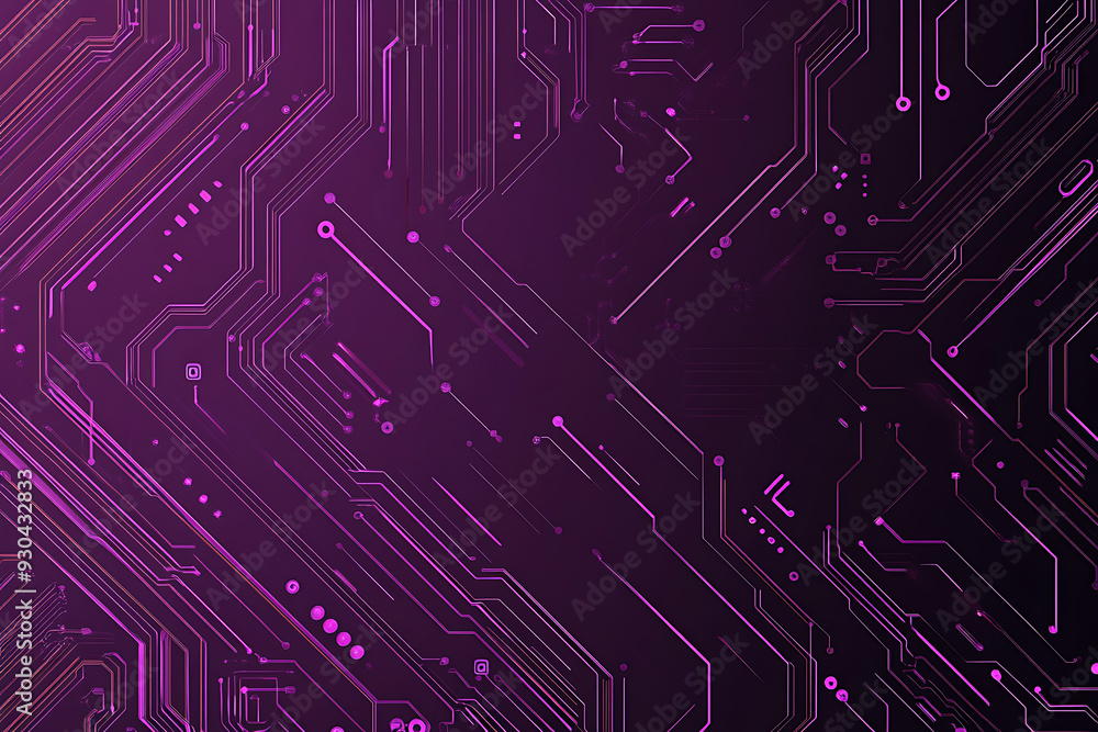 Abstract image of a circuit board with glowing lines and nodes on a pink gradient background. The intricate network of connections creates a modern, tech-inspired visual. Copy space available Abstract image of a circuit board with glowing lines and nodes on a pink gradient background. The intricate network of connections creates a modern, tech-inspired visual. Copy space available