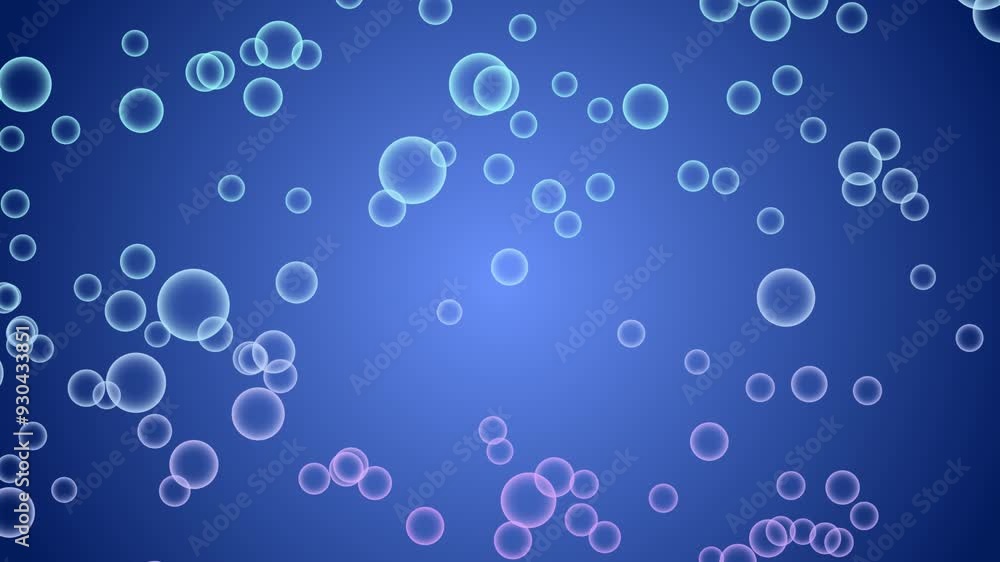 Slow rising air bubbles. Underwater bubbles animation. Blue gradient background. Slow motion Slow rising air bubbles. Underwater bubbles animation. Blue gradient background. Slow motion