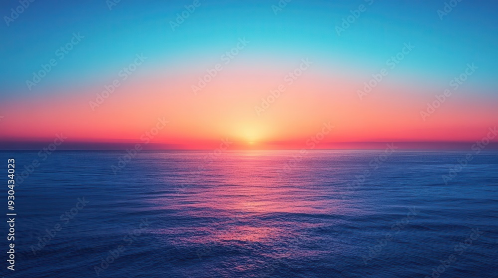 Serene sunset over the ocean with vibrant colors Serene sunset over the ocean with vibrant colors