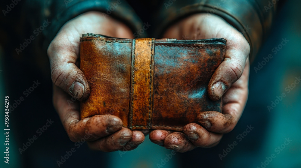 Empty Wallet in Dirty Hands Symbolizing Poverty, Bankruptcy, Economic Downturn, Financial Crisis, High Cost of Living, and No Savings in Urban Setting Empty Wallet in Dirty Hands Symbolizing Poverty, Bankruptcy, Economic Downturn, Financial Crisis, High Cost of Living, and No Savings in Urban Setting
