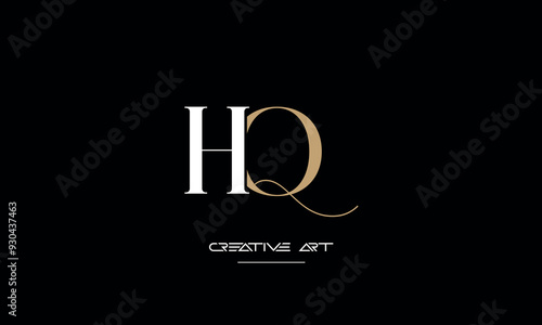 HQ, QH, H, Q abstract letters logo monogram