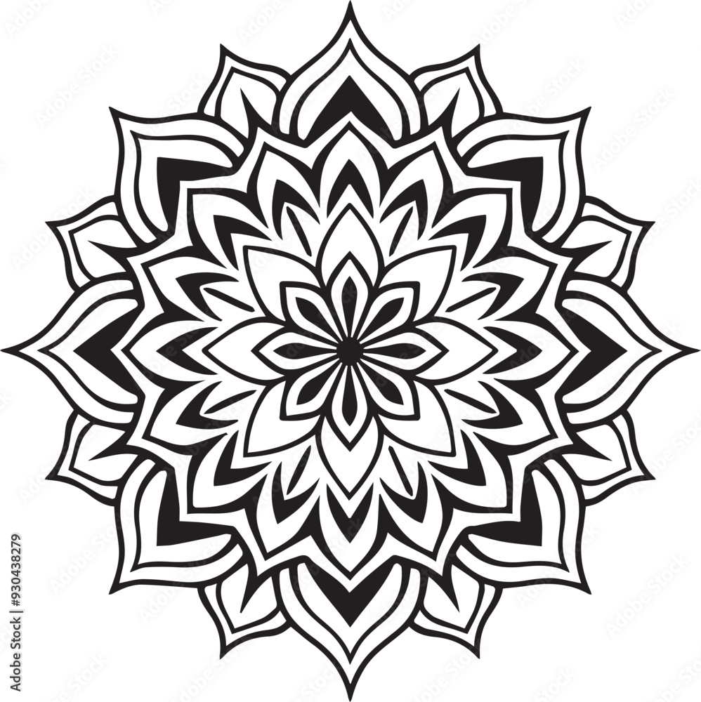 Mandala floral design art vector illustration Mandala floral design art vector illustration