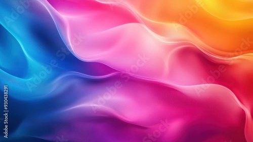 Wallpaper Mural A vibrant and colorful abstract wave pattern, blending shades of blue, pink, and orange for a dynamic visual experience. Torontodigital.ca