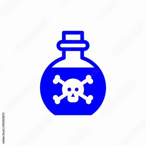 poison bottle flask dangerous icon
