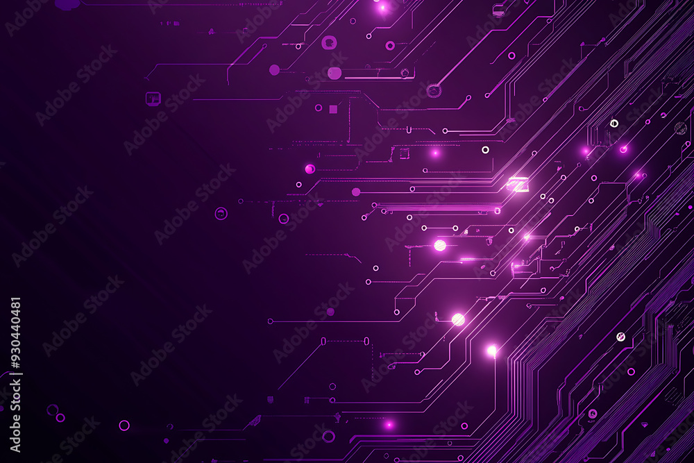 Abstract image of a circuit board with glowing lines and nodes on a pink gradient background. The intricate network of connections creates a modern, tech-inspired visual. Copy space available Abstract image of a circuit board with glowing lines and nodes on a pink gradient background. The intricate network of connections creates a modern, tech-inspired visual. Copy space available