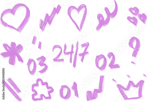 pink brush strokes, marketing presentation, social media post
