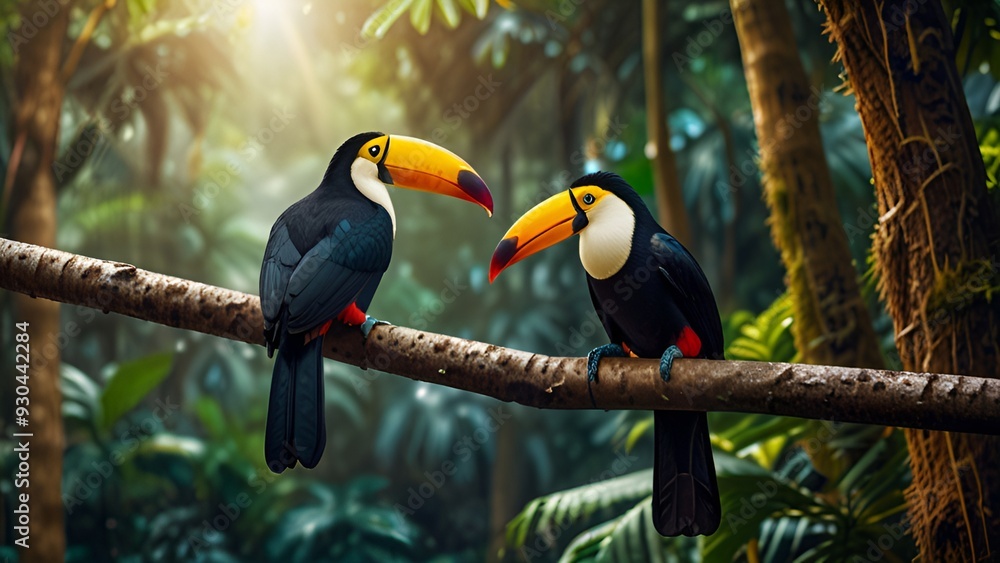 Obraz premium yellow billed toucan