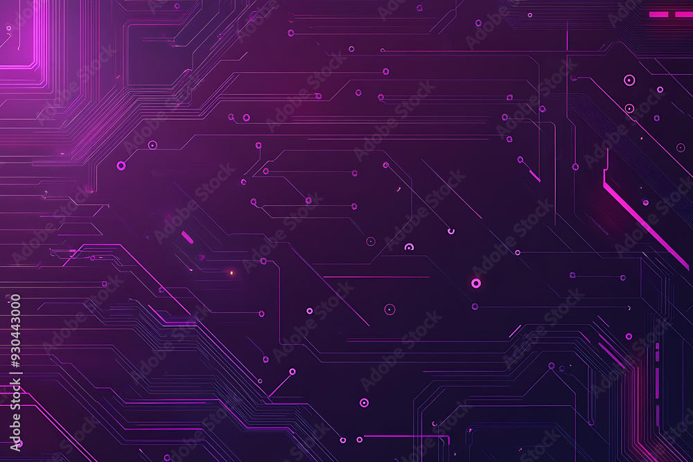 Abstract image of a circuit board with glowing lines and nodes on a pink gradient background. The intricate network of connections creates a modern, tech-inspired visual. Copy space available Abstract image of a circuit board with glowing lines and nodes on a pink gradient background. The intricate network of connections creates a modern, tech-inspired visual. Copy space available