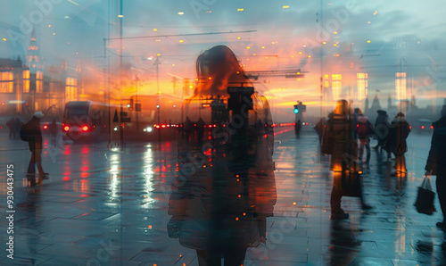 Airport, Train station, non-place, Relativistic time, Multiple exposure, art photography photo