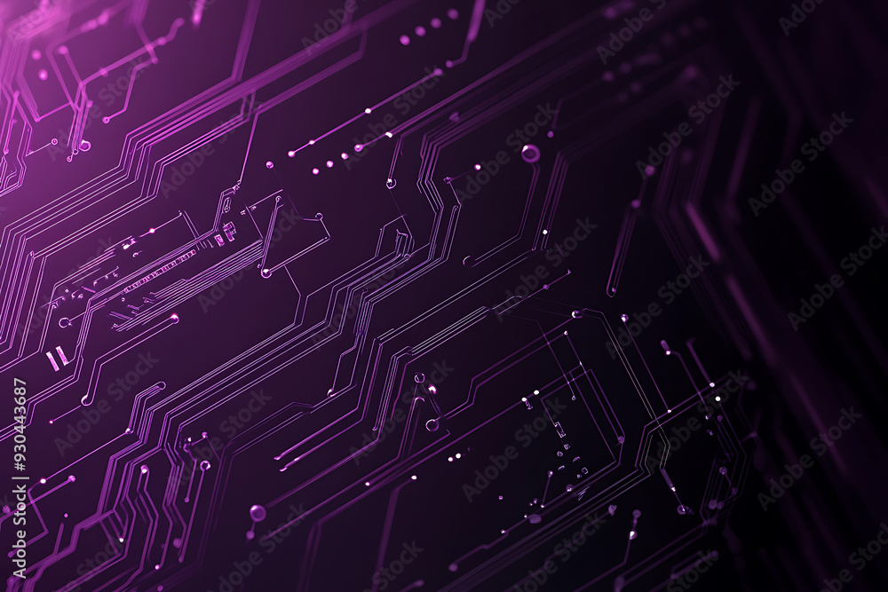 Abstract image of a circuit board with glowing lines and nodes on a pink gradient background. The intricate network of connections creates a modern, tech-inspired visual. Copy space available Abstract image of a circuit board with glowing lines and nodes on a pink gradient background. The intricate network of connections creates a modern, tech-inspired visual. Copy space available