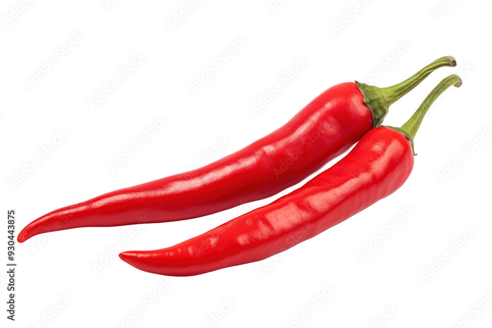 Our Branch Red Chili Peppers are brightly colored and isolated on a white background. Our Branch Red Chili Peppers are brightly colored and isolated on a white background.