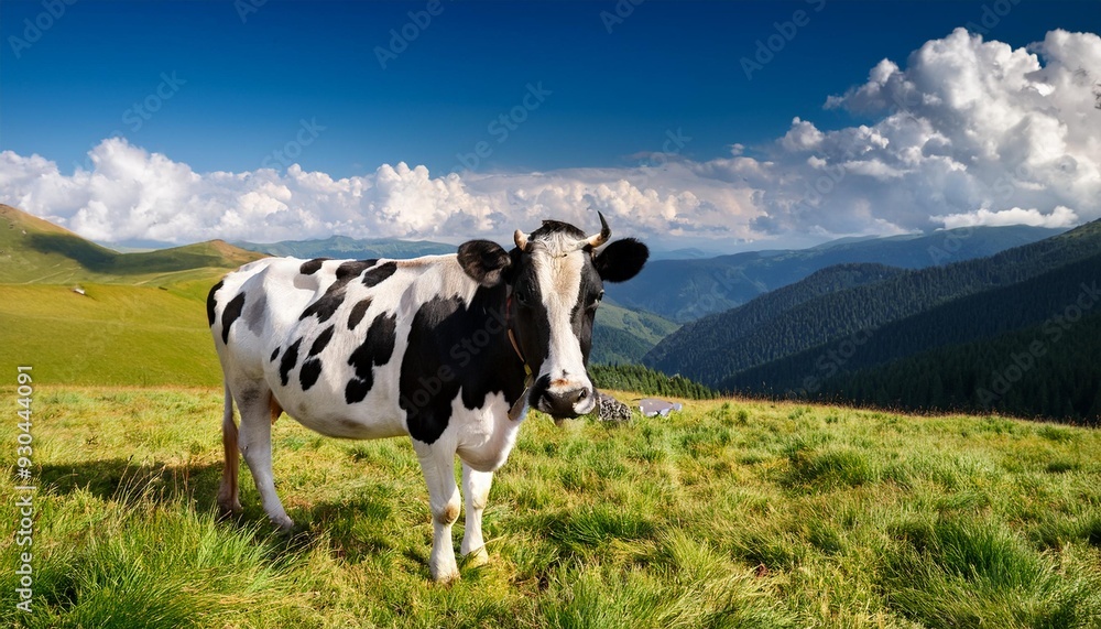 cow in the mountains