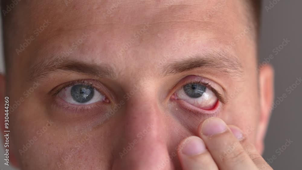 The man's eyes are wide open.
The man holds his eyelids with his hands.
Something got in my eye The man's eyes are wide open.
The man holds his eyelids with his hands.
Something got in my eye
