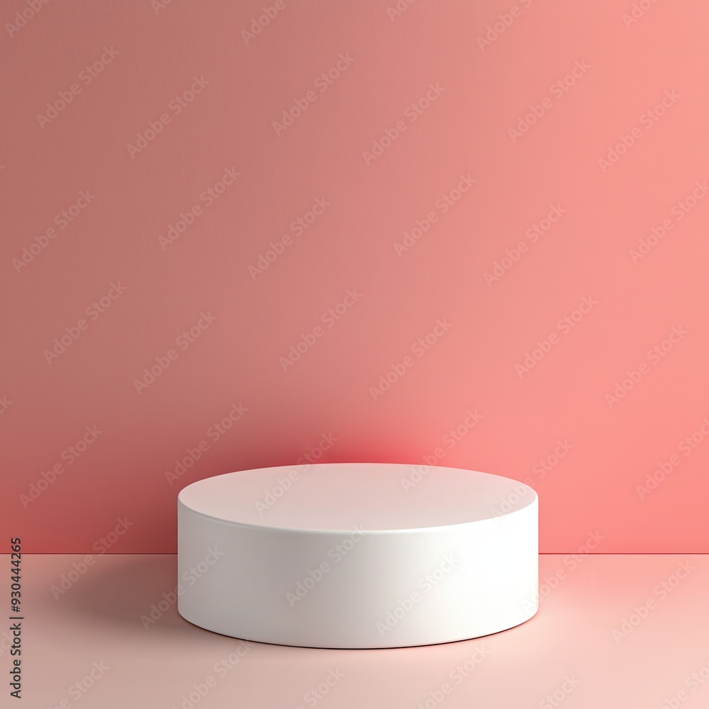 Minimalist display pedestal against a soft peach wall, perfect for showcasing products or artwork in a clean, modern environment. Minimalist display pedestal against a soft peach wall, perfect for showcasing products or artwork in a clean, modern environment.