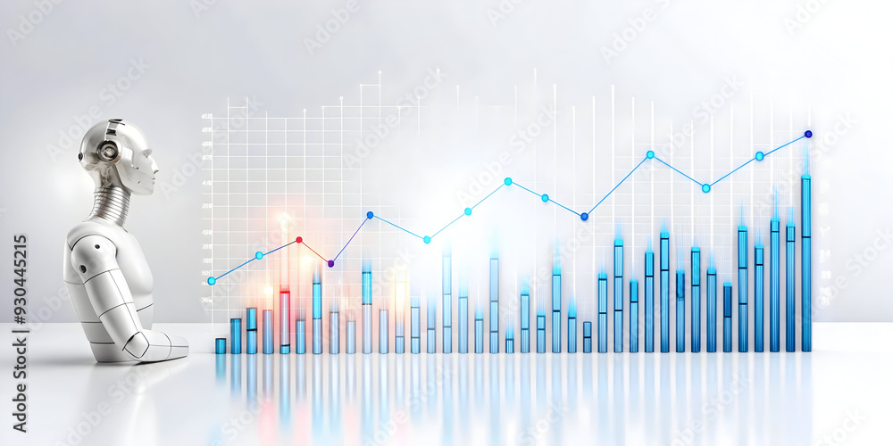 Advanced AI Powered Predictive Analytics Frame Featuring Data Graphs and Algorithmic Patterns - Futuristic Design Highlighting Precision and Innovation for Photo Stock Concept Advanced AI Powered Predictive Analytics Frame Featuring Data Graphs and Algorithmic Patterns - Futuristic Design Highlighting Precision and Innovation for Photo Stock Concept