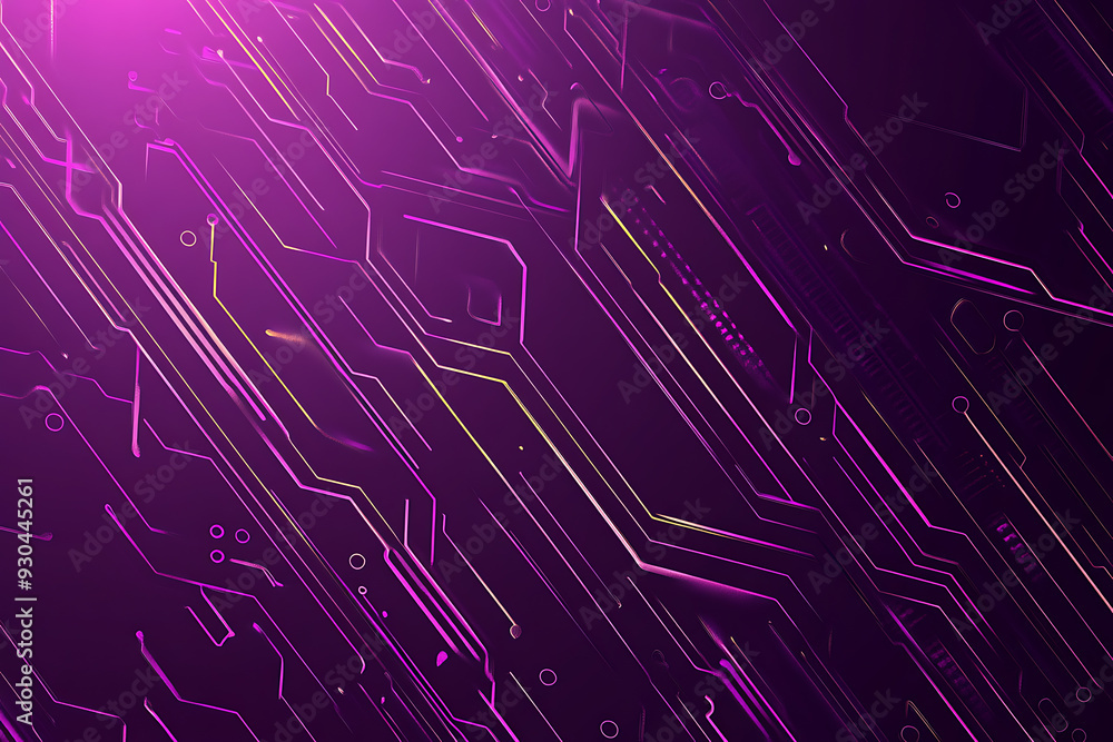 Abstract image of a circuit board with glowing lines and nodes on a pink gradient background. The intricate network of connections creates a modern, tech-inspired visual. Copy space available Abstract image of a circuit board with glowing lines and nodes on a pink gradient background. The intricate network of connections creates a modern, tech-inspired visual. Copy space available