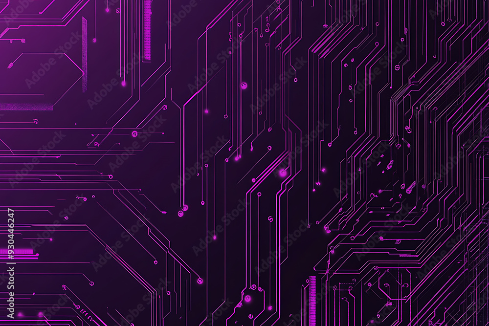 Abstract image of a circuit board with glowing lines and nodes on a pink gradient background. The intricate network of connections creates a modern, tech-inspired visual. Copy space available Abstract image of a circuit board with glowing lines and nodes on a pink gradient background. The intricate network of connections creates a modern, tech-inspired visual. Copy space available