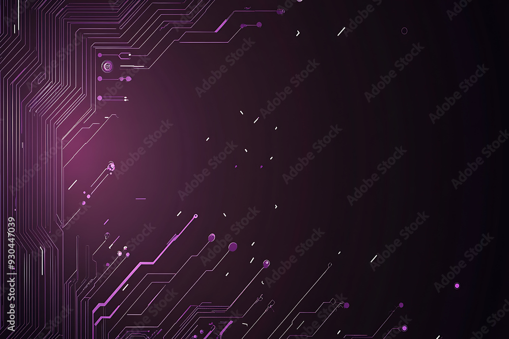 Abstract image of a circuit board with glowing lines and nodes on a pink gradient background. The intricate network of connections creates a modern, tech-inspired visual. Copy space available Abstract image of a circuit board with glowing lines and nodes on a pink gradient background. The intricate network of connections creates a modern, tech-inspired visual. Copy space available