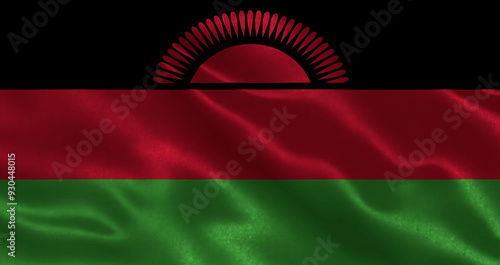 Free Download National flag of Malwai waving in wind - GFXLoad