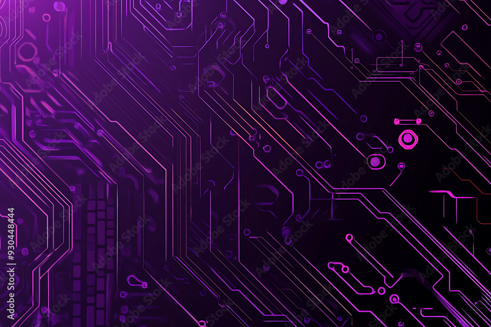 Abstract image of a circuit board with glowing lines and nodes on a pink gradient background. The intricate network of connections creates a modern, tech-inspired visual. Copy space available Abstract image of a circuit board with glowing lines and nodes on a pink gradient background. The intricate network of connections creates a modern, tech-inspired visual. Copy space available