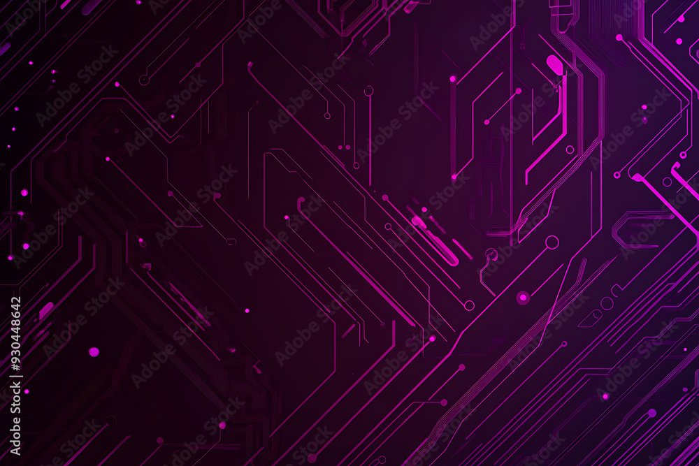 Abstract image of a circuit board with glowing lines and nodes on a pink gradient background. The intricate network of connections creates a modern, tech-inspired visual. Copy space available Abstract image of a circuit board with glowing lines and nodes on a pink gradient background. The intricate network of connections creates a modern, tech-inspired visual. Copy space available