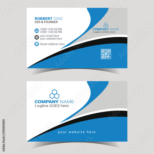 Creative corporate business card design template