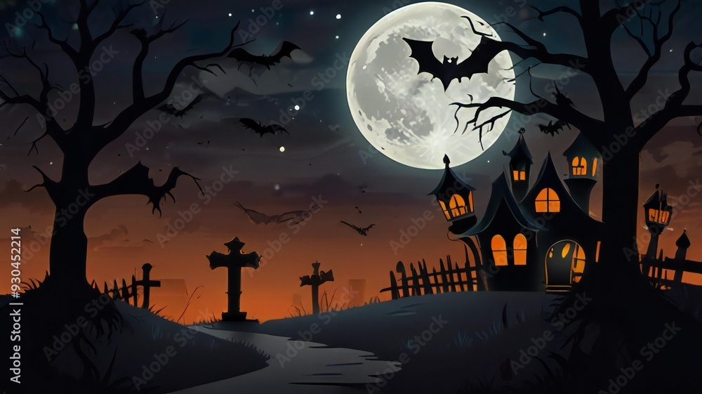 Fototapeta premium halloween night background
