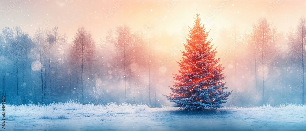 Enchanting Double Exposure of Festive Christmas Tree and Winter Forest Holiday Magic and Serenity Combined Enchanting Double Exposure of Festive Christmas Tree and Winter Forest Holiday Magic and Serenity Combined